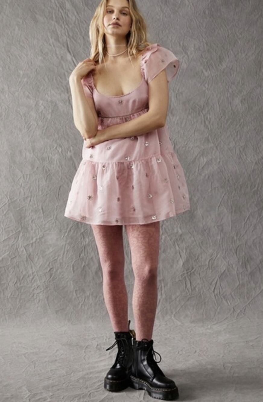 Free People Women’s Mini Dress Maude Mousse Sz XS